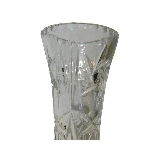 Lenox Fine Cut Crystal Star 6" Bud Vase Glass Fan Pinwheel Pattern Base NEW - Picture 4 of 5